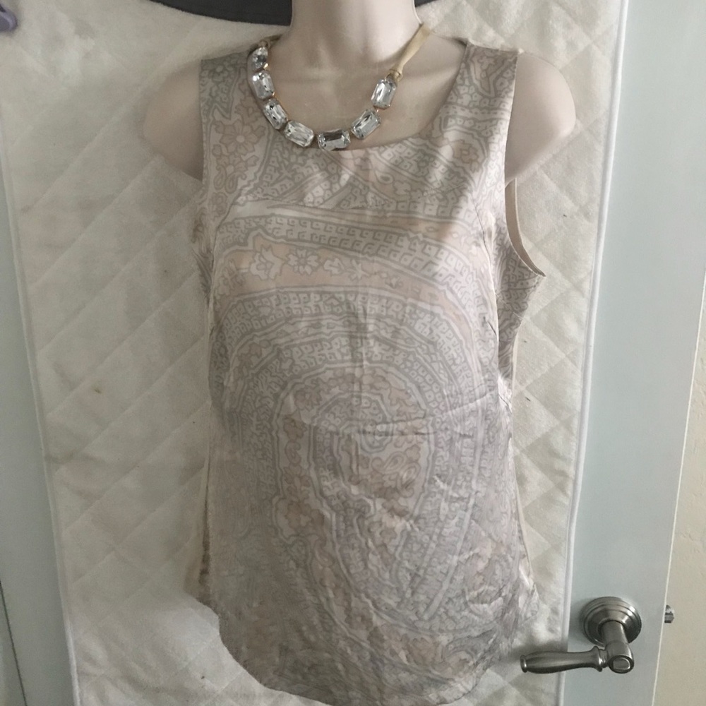 Ann Taylor size sp tank geometric silk front